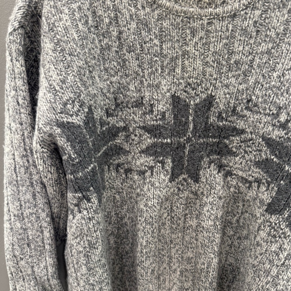 Vintage Club Room Sweater Mens L Gray Crewneck Thick Knit Cotton Grandpa Classic - Picture 2 of 5